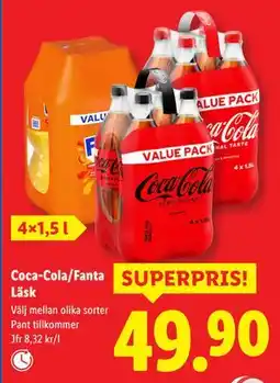 Lidl Coca-Cola/Fanta Läsk, SEK 49.9 erbjuda