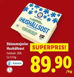 Lidl Skånemejerier Hushållsost, SEK 89.9 erbjuda