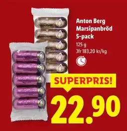 Lidl Anton Berg Marsipanbröd 5-pack, SEK 22.9 erbjuda