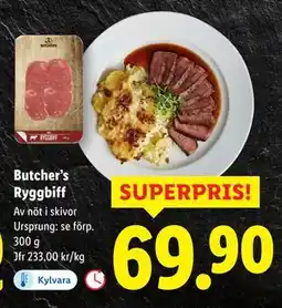 Lidl Butcher’s Ryggbiff, SEK 69.9 erbjuda
