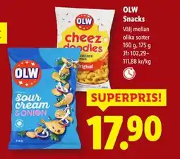 Lidl OLW Snacks, SEK 17.9 erbjuda