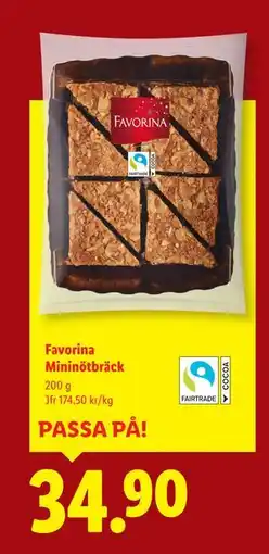 Lidl Favorina Mininötbräck, SEK 34.9 erbjuda
