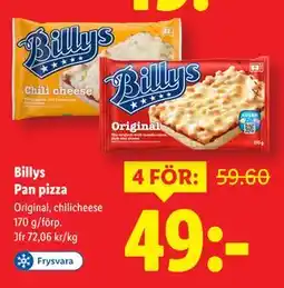 Lidl Billys Pan pizza, SEK 49 erbjuda