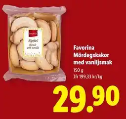 Lidl Favorina Mördegskakor med vaniljsmak, SEK 29.9 erbjuda