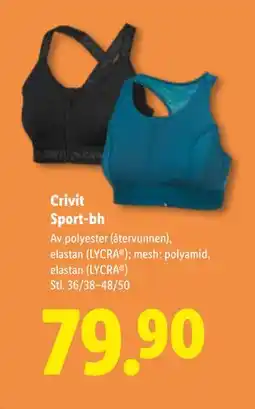 Lidl Crivit Sport-bh, SEK 79.9 erbjuda