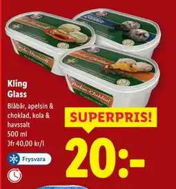 Lidl Kling Glass, SEK 20 erbjuda