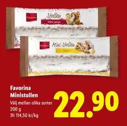 Lidl Favorina Ministollen, SEK 22.9 erbjuda