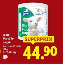 Lidl Lambi Hushållspapper, SEK 44.9 erbjuda