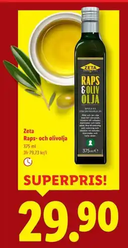 Lidl Zeta Raps- och olivolja, SEK 29.9 erbjuda