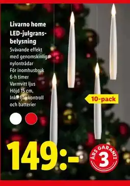 Lidl Livarno home LED-julgransbelysning, SEK 149 erbjuda