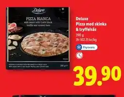 Lidl Deluxe Pizza med skinka & tryffelsås, SEK 39.9 erbjuda