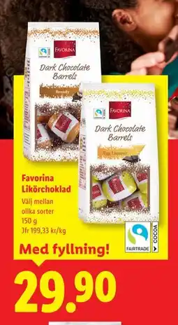 Lidl Favorina Likörchoklad, SEK 29.9 erbjuda
