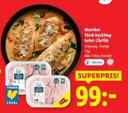 Lidl Matriket Färsk kycklingbröst-/lårfilé, SEK 99 erbjuda