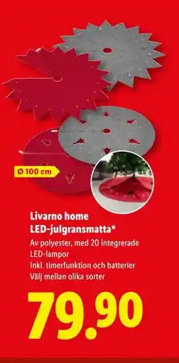 Lidl Livarno home LED-julgransmatta, SEK 79.9 erbjuda