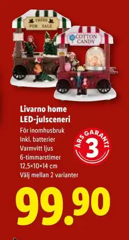 Lidl Livarno home LED-julsceneri, SEK 99.9 erbjuda