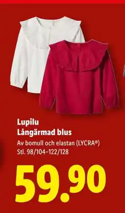 Lidl Lupilu Långärmad blus, SEK 59.9 erbjuda