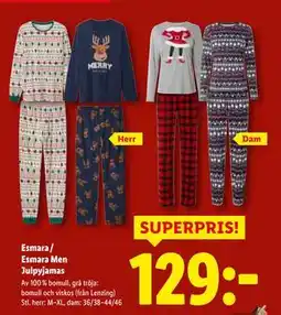 Lidl Esmara / Esmara Men Julpyjamas, SEK 129 erbjuda