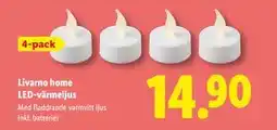 Lidl Livarno home LED-värmeljus, SEK 14.9 erbjuda