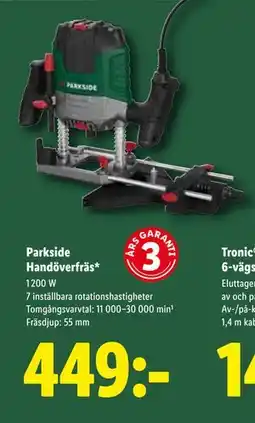 Lidl Parkside Handöverfräs, SEK 449 erbjuda