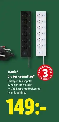 Lidl Tronic 6-vägs grenuttag, SEK 149 erbjuda