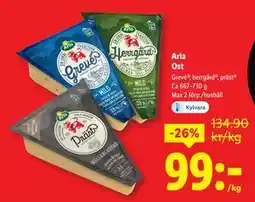 Lidl Arla Ost, SEK 99 erbjuda