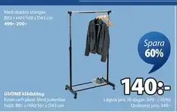 JYSK GUDME klädstång erbjuda