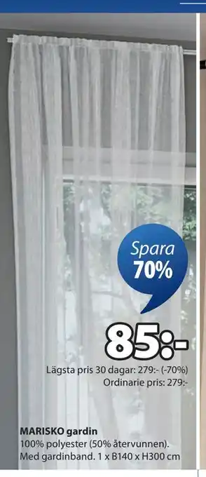 MARISKO gardin, SEK 85
