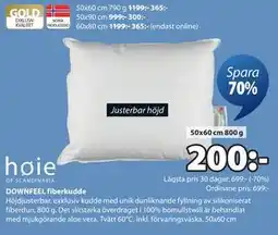 JYSK DOWNFEEL fiberkudde erbjuda