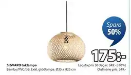 JYSK SIGVARD taklampa, SEK 175 erbjuda