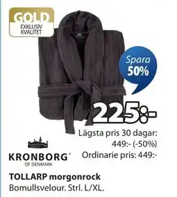 JYSK TOLLARP morgonrock, SEK 225 erbjuda