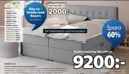 JYSK TYLDA STORAGE kontinentalssäng grå-23, SEK 9200 erbjuda