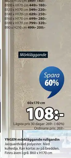 JYSK YNGEN mörkläggande rullgardin erbjuda