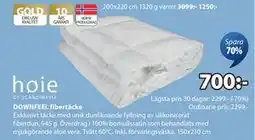 JYSK DOWNFEEL fibertäcke erbjuda