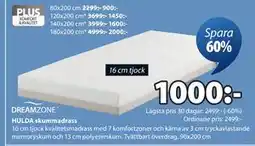 JYSK HULDA skummadrass, SEK 1000 erbjuda
