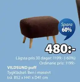 JYSK VILDSUND puff, SEK 480 erbjuda