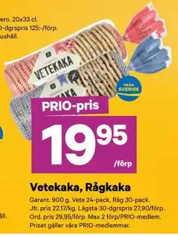 City Gross Vetekaka, Rågkaka, Pris i appen erbjuda