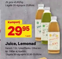 City Gross Juice, Lemonad, SEK 29.95 erbjuda