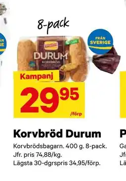 City Gross Korvbröd Durum, SEK 29.95 erbjuda