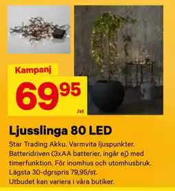 City Gross Ljusslinga 80 LED, SEK 69.95 erbjuda