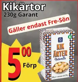 Supergrossen Kikärtor, SEK 5 erbjuda