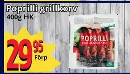 Supergrossen Poprilli grillkorv, SEK 29.95 erbjuda