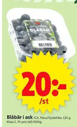 ICA Supermarket ICA Blåbär i ask erbjuda