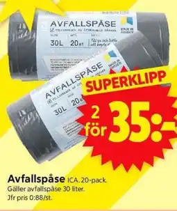 ICA Supermarket ICA Avfallspåse erbjuda