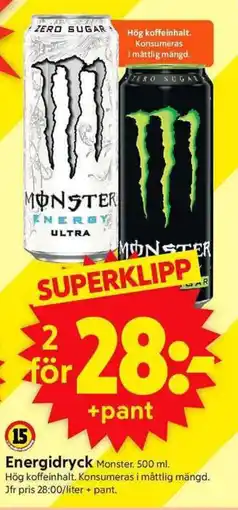 ICA Supermarket MONSTER Energidryck erbjuda