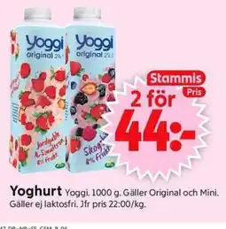 ICA Supermarket Yoggi Yoghurt erbjuda