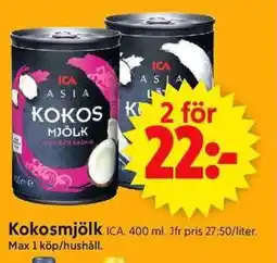 ICA Supermarket ICA Kokosmjölk erbjuda