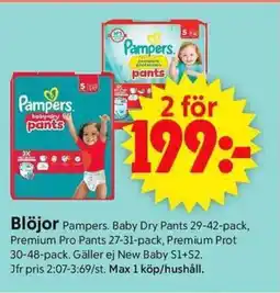 ICA Supermarket PAMPERS Blöjor erbjuda
