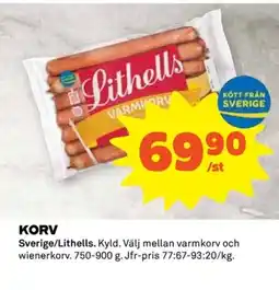 Coop Lithells Korv erbjuda