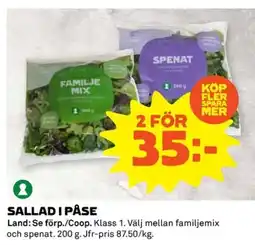Coop Coop Sallad i påse erbjuda