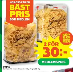 Coop Garofalo Pasta erbjuda